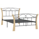 vidaXL Cadre de lit sans matelas noir métal 100x200 cm