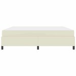 vidaXL Cadre de lit avec matelas Crème 200 x 200 cm Faux cuir