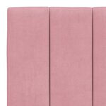 vidaXL Lit avec matelas rose 180x200 cm velours