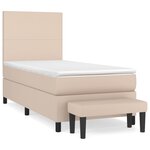 vidaXL Sommier à lattes de lit avec matelas Cappuccino 80x200 cm