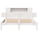 vidaXL Lit bibliothèque sans matelas blanc 150x200 cm bois pin massif