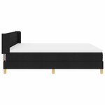 vidaXL Lit à ressorts avec matelas Noir 200 x 180 cm Polyester