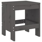 vidaXL Ensemble de bistrot de jardin 3 Pièces gris bois de pin massif