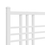 vidaXL Tête de lit métal blanc 137 cm