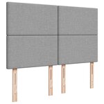 VidaXL Cadre de lit ottoman et matelas gris clair 140x200 cm tissu