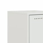 vidaXL Table de chevet blanc 36x39x78 cm acier