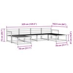 vidaXL Ensemble de canapés d'extérieur 6 Pièces Naturel