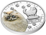 Monnaie SIBERIAN Cat Breeds 1 Oz Argent 1$ Niue 2026 (PRÉCOMMANDE)