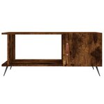 vidaXL Table basse chêne fumé 90x50x40 cm bois d'ingénierie