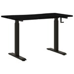 vidaXL Bureau Noir et Brun Foncé 120 x 60 cm Bois de chêne massif