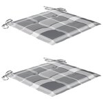 vidaXL Chaises de jardin avec table à thé et coussins Acacia solide