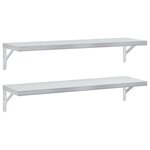 vidaXL Étagères murales 2 Pièces 100x30 cm argenté acier inoxydable