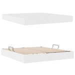 vidaXL Lit avec rangement et matelas avec matelas Blanc 180 x 200 cm