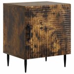 vidaXL Cabinet de chevet 2 Pièces Chêne fumé 43 x 34 5 x 50 cm
