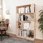vidaXL Bibliothèque/Séparateur de pièce 80x25x132 cm Pin solide