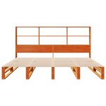 vidaXL Lit bibliothèque sans matelas cire marron 180x200cm bois massif