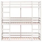 vidaXL Lit superposé triple sans matelas 80x200 cm bois de pin massif