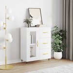 vidaXL Buffet blanc 69 5x34x90 cm bois d'ingénierie