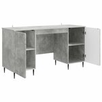 vidaXL Bureau Gris béton 142 5 x 50 x 75 cm Bois d'ingénierie