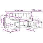 vidaXL Ensemble de canapés d'extérieur 4 pc Naturel et Beige