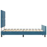 vidaXL Lit à ressorts avec tête de lit Bleu foncé 120 x 190 cm Velours
