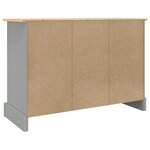 vidaXL Buffet Corona gris 112x43x78 cm bois massif pin mexicain