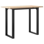 vidaXL Table à manger cadre en O 100x50x75 5 cm bois pin massif fonte