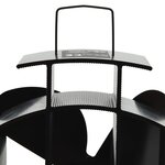 vidaXL Ventilateur de poêle alimenté par chaleur 4 pales Noir