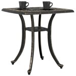 vidaXL Table de jardin bronze 53x53x53 cm aluminium coulé