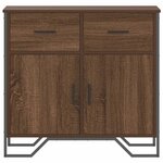 vidaXL Buffet chêne marron 79 5x35 5x74 5 cm bois d'ingénierie