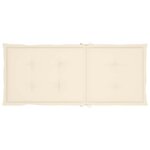 vidaXL Chaises pliantes (lot de 2) avec coussins crème  en bois de teck massif