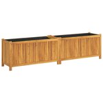 vidaXL Jardinière avec doublure 199x38 5x50 cm bois massif d'acacia