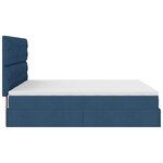VidaXL Cadre de lit ottoman avec matelas bleu 200x200cm tissu