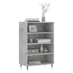 vidaXL Buffet haut gris béton 57x35x90 cm bois d'ingénierie