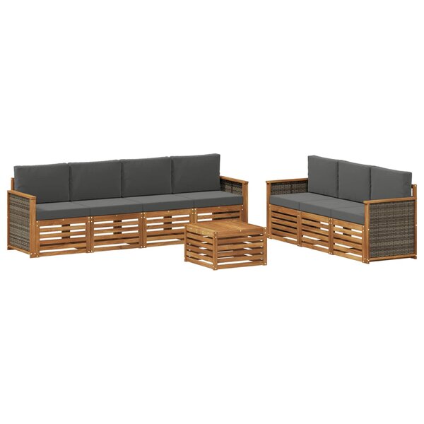 vidaXL Ensembles de canapés 8 pc Bois d'Acacia Massif