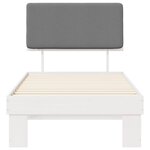 vidaXL Cadre de lit avec tête de lit rembourrée Gris clair 80 x 200 cm