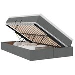 vidaXL Lit avec rangement et matelas Gris foncé 120 x 190 cm Polyester