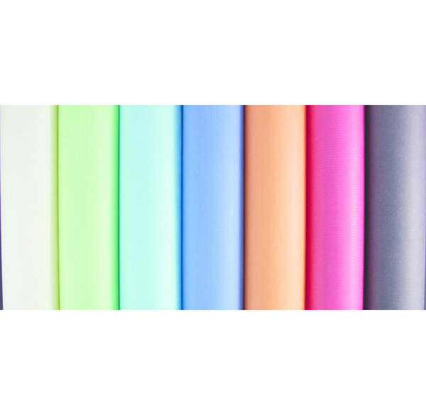 50 Rouleaux de papier Kraft couleur 3m x 0 7m. Coloris pastels assortis en présentoir CLAIREFONTAINE