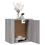 vidaXL Table de chevet murale Sonoma gris 50x30x47 cm