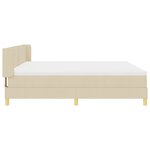 Lit coffre vidaXL avec matelas crème 200x200 cm tissu