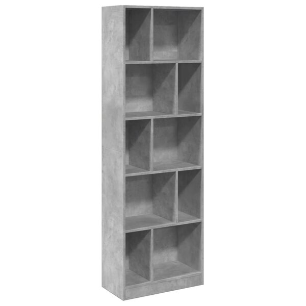 vidaXL Bibliothèque gris béton 57x28 5x174 cm bois d'ingénierie