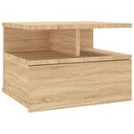 vidaXL Tables de chevet flottantes 2 Pièces Chêne sonoma Bois ingénierie
