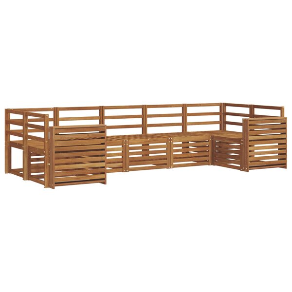 vidaXL Ensemble de canapé d'angle 7 Pièces Naturel