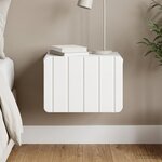 vidaXL Cabinet de chevet mural Blanc brillant 33 x 34 5 x 24 cm