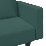 vidaXL Ensemble de canapés 2 Pièces avec coussins vert foncé velours