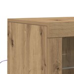 Buffet vidaXL avec lumières LED Chêne artisan 60 5x37x100 cm