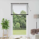 vidaXL Store de Fenêtre avec des rideaux Noir Aluminium