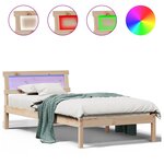 vidaXL Cadre de lit Marron 75 x 190 cm Bois massif en pin