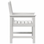 vidaXL Chaise de jardin. 4 Pièces Blanc 65.5 x 55.5 x 88cm Plastique