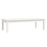 vidaXL Table basse Blanc 110x50x30 cm Bois massif de pin